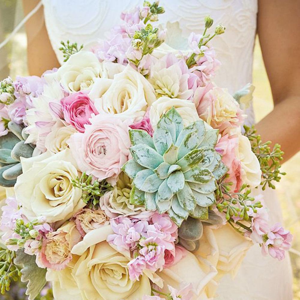 Spring Bride with beautiful flowers