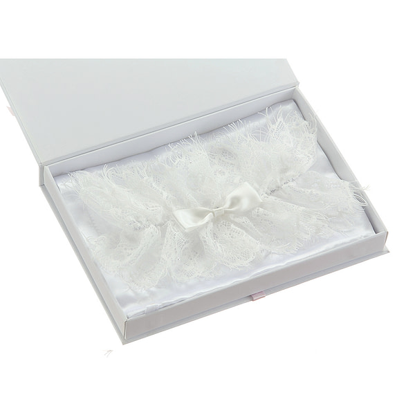 Off-white Lace garter with bow