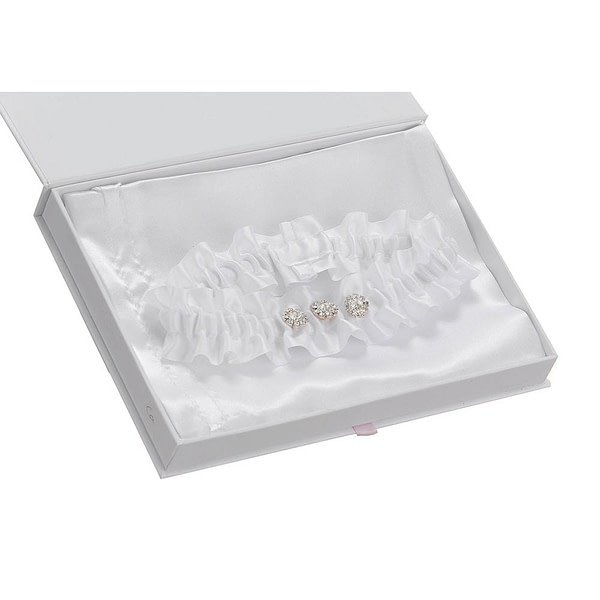 White Garter in a gift box