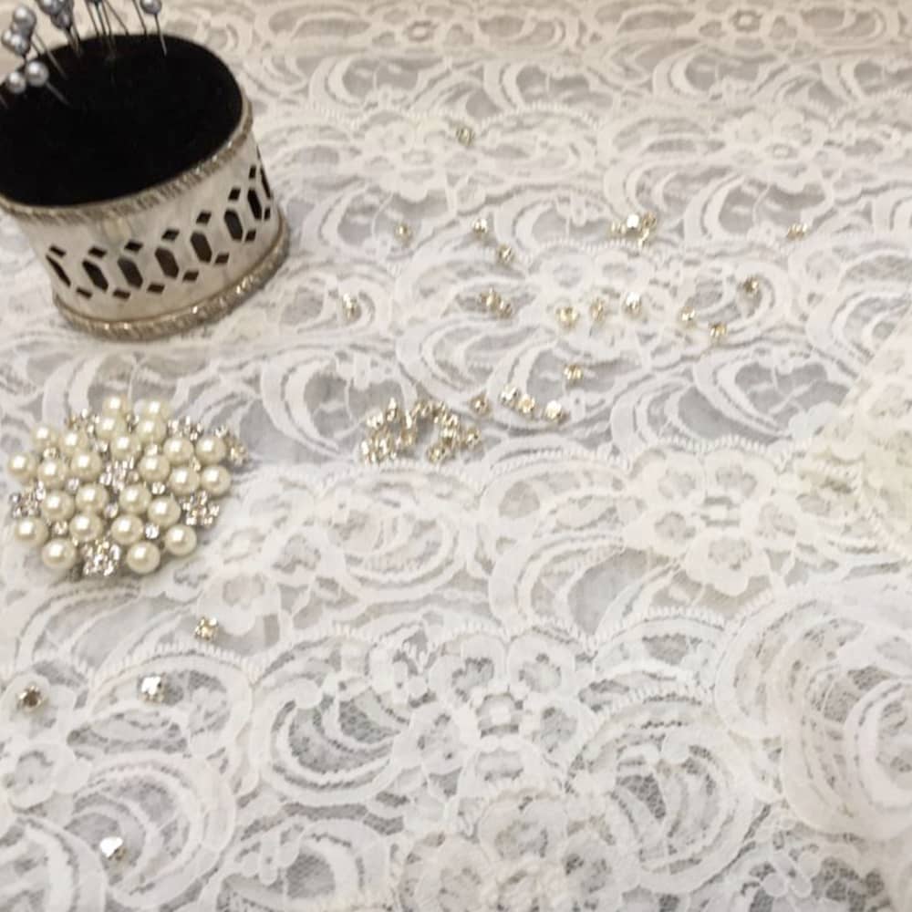 How we make our Laura Lace Wedding Garter