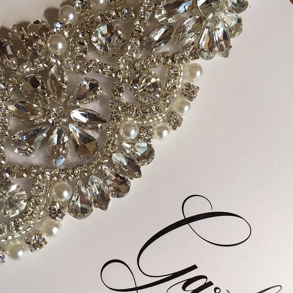 Stunning Rhinestone and Pearls on Bridal Garter