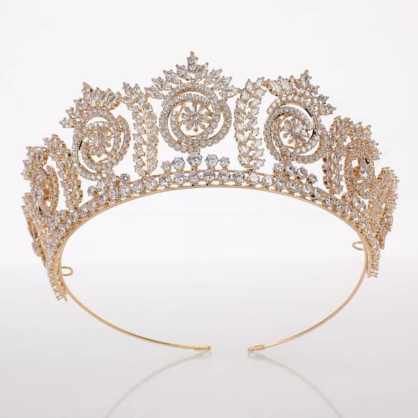 Baroque Tiara made from stunning CZ crystals for Bride